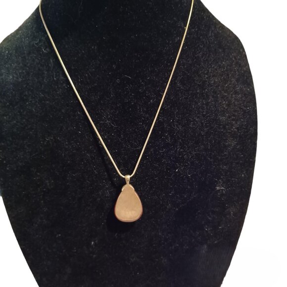 Cats Eye Pink Stone Silver Toned Chocker Necklace - Picture 3 of 8